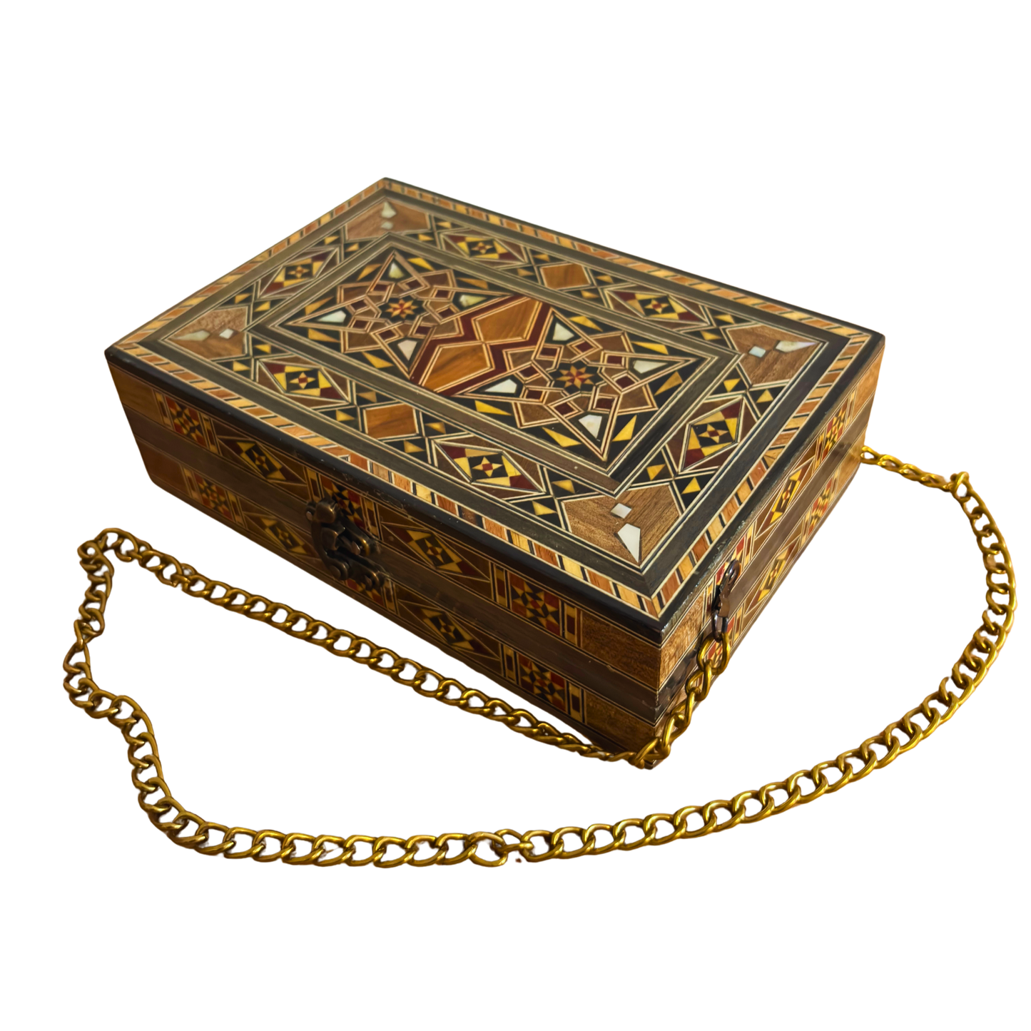 Damaszener Mosaik-Handtasche mit Perlmutt – Handgefertigte Orientalische Eleganz