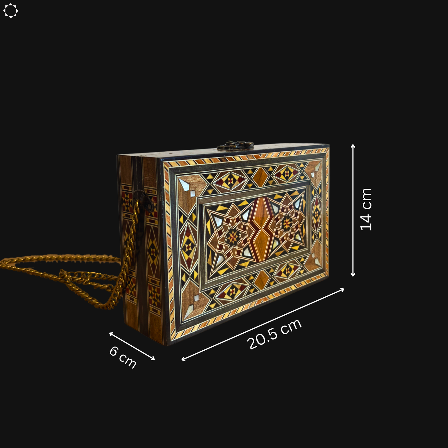 Damaszener Mosaik-Handtasche mit Perlmutt – Handgefertigte Orientalische Eleganz