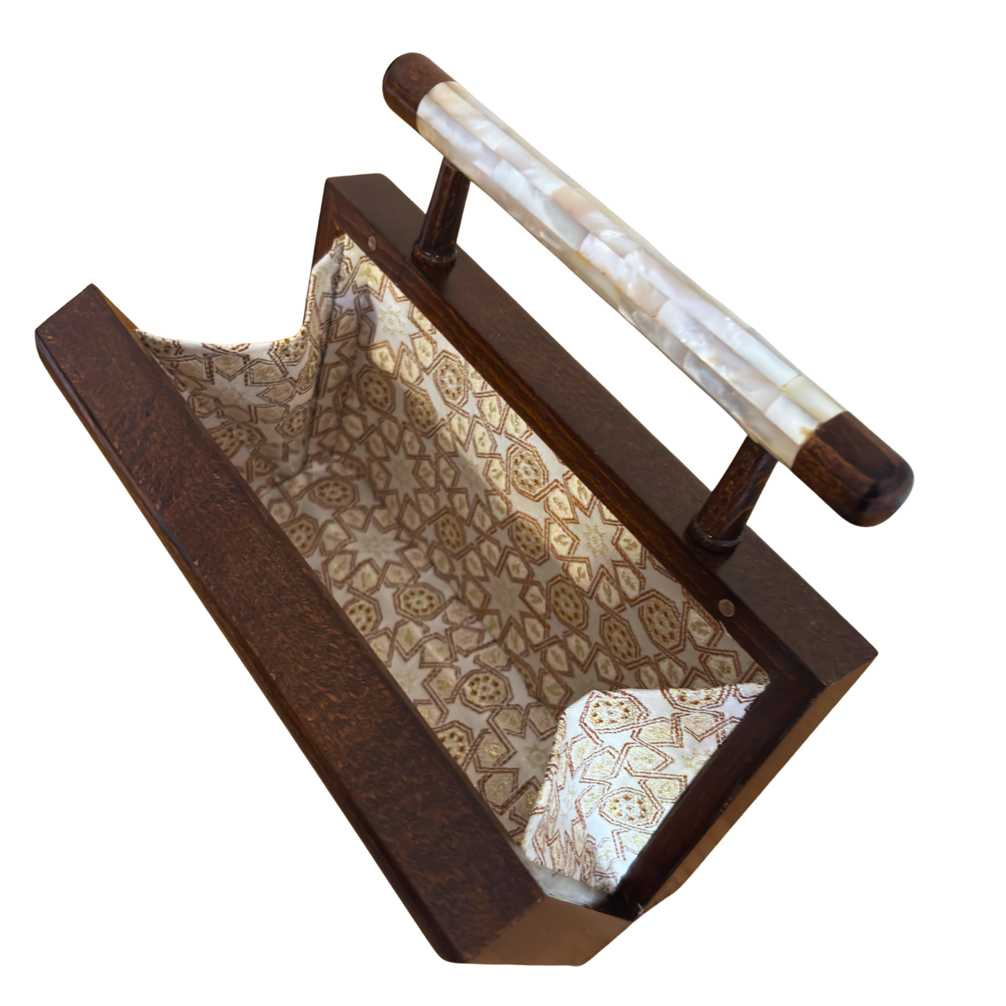 A Estrela Celestial – Bolsa Damasquina de Nogueira com Madrepérola