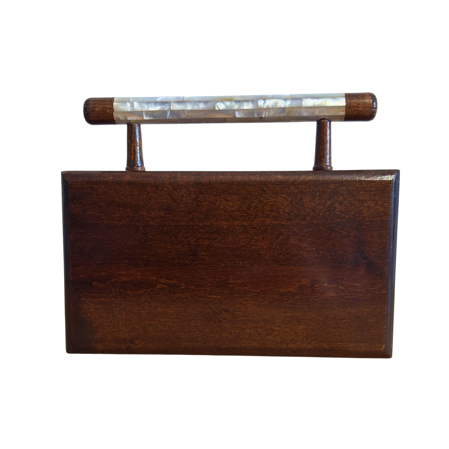 Yasmine – Luxuriöse Damaszener Clutch mit Perlmutt & Brokatfutter