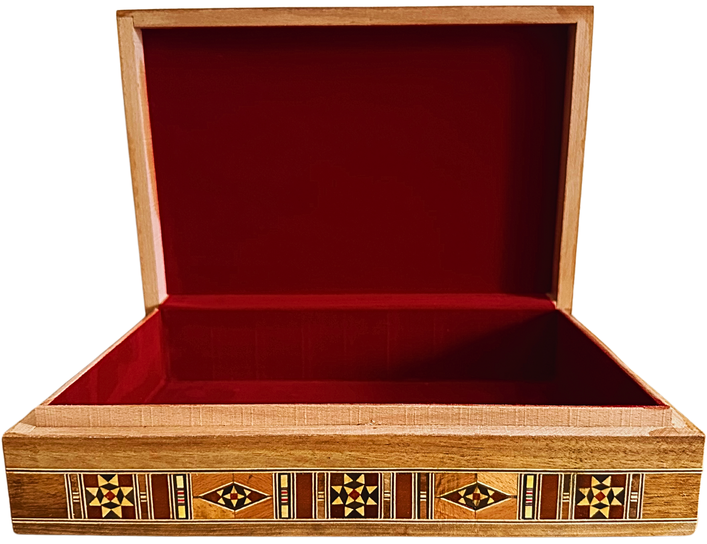 Elegant Large Mosaic Box – Handmade Wooden Jewelry & Keepsake Chest with Velvet Lining