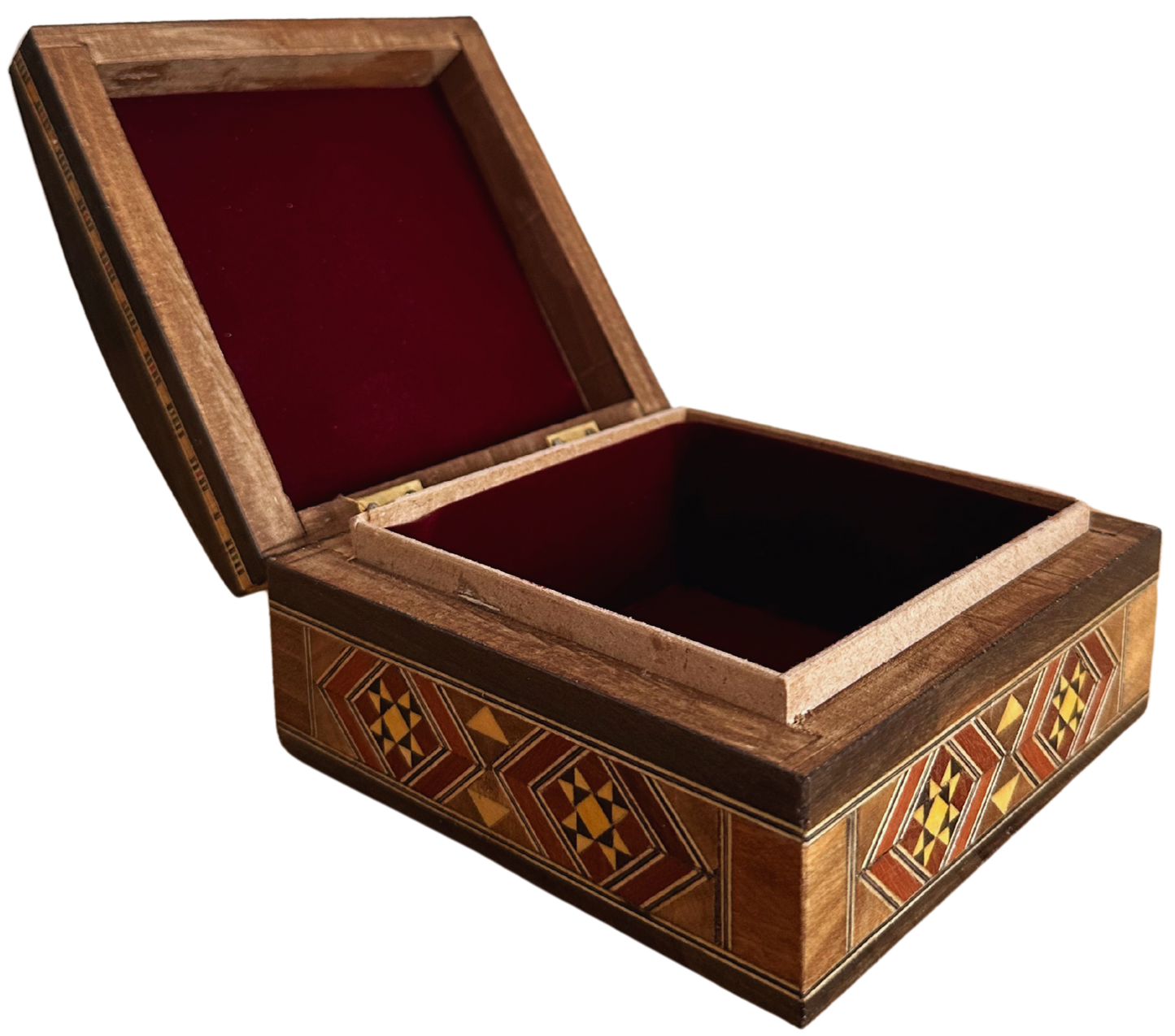 Damascene Mosaic Jewelry Box – Handmade with Mother of Pearl Inlay