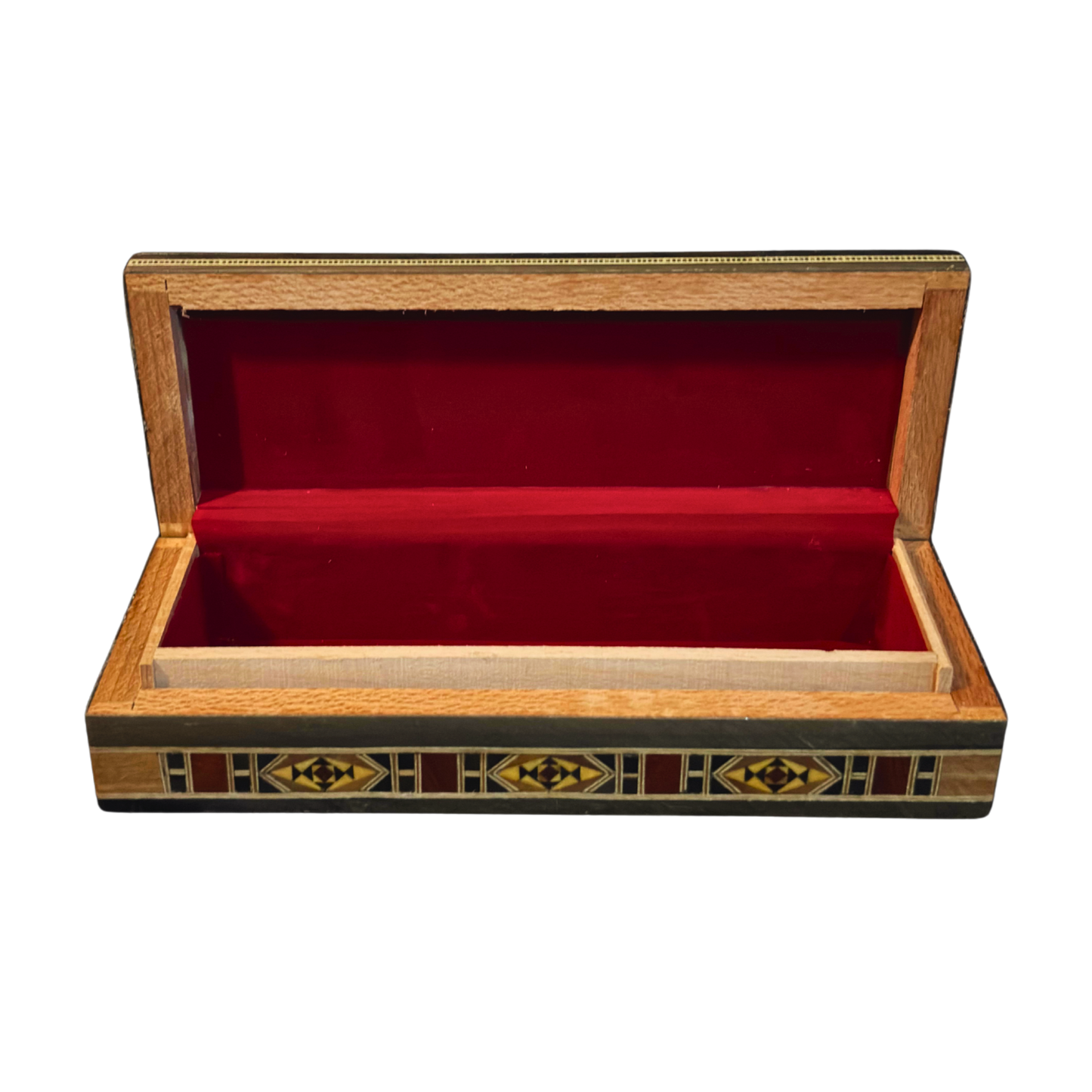 Şam Mozaik Kalem, Takı ve Tesbih Kutusu – Sedef Kakmalı El Yapımı