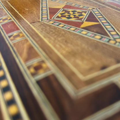 Elegant Rectangular Damascene Jewelry Box – Handcrafted from Beech, Eucalyptus & Lemon Wood