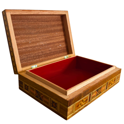 Handcrafted Mosaic Jewelry Box, Mother of Pearl Inlay, Luxury Wooden Keepsake Chest, Damascene Art -Limited Edition-