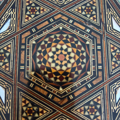 Refined Damascene Mosaic Box by Master Gaby Al Dayeh – Handcrafted with Mother of Pearl & Velvet Interior