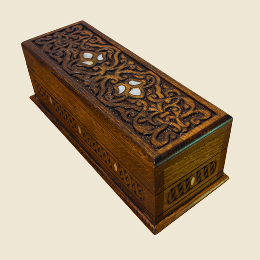 Handgefertigte Luxus-Schatulle aus Damaskus – Perlmutt & Samt