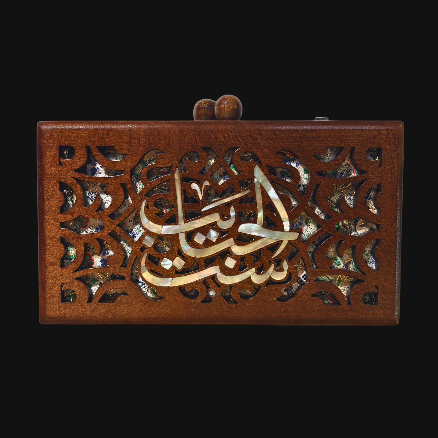 Mother – Handgefertigte Luxus-Clutch aus Damaskus mit Perlmutt