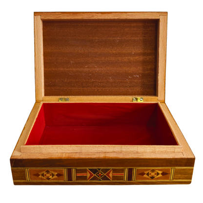 Handcrafted Mosaic Jewelry Box, Mother of Pearl Inlay, Luxury Wooden Keepsake Chest, Damascene Art -Limited Edition-