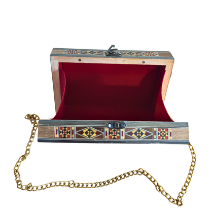 Damaszener Mosaik-Handtasche mit Perlmutt – Handgefertigte Orientalische Eleganz