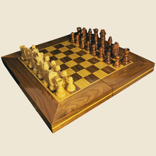 Handgefertigter Damaszener Schach- & Backgammon-Tisch von Gaby Al Dayeh – Klassisches Mosaikdesign