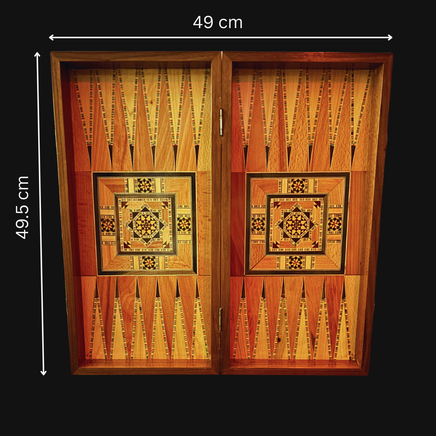 Mesa de Backgammon y Ajedrez Damasquina Hecha a Mano por Gaby Al Dayeh – Diseño Clásico