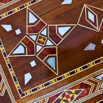 Damascene Mosaic Jewelry Box with Lock – Handcrafted Masterpiece