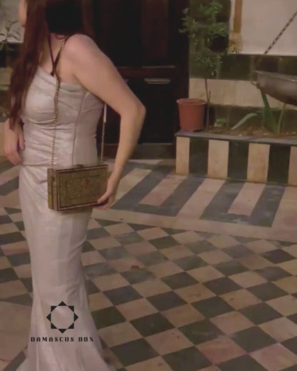 Damaszener Mosaik-Handtasche mit Perlmutt – Handgefertigte Orientalische Eleganz